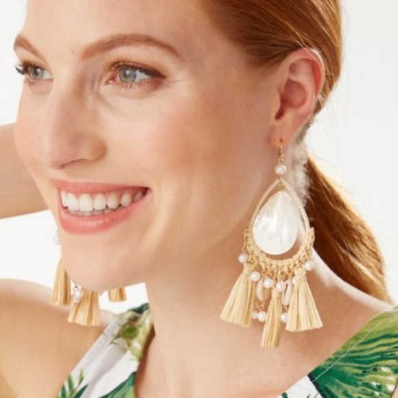 Tommy Bahama NEW  Madreperla Tassel Earrings NWT - Picture 1 of 6